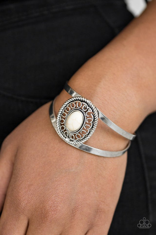 Deep In The TUMBLEWEEDS - White - Paparazzi Bracelet Image