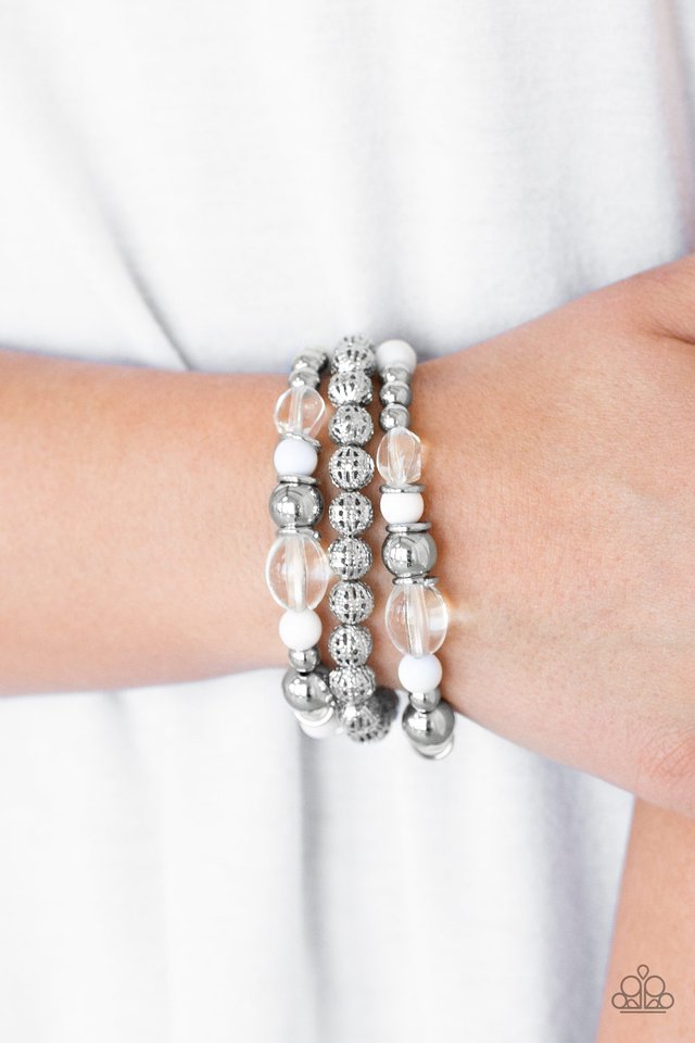 Malibu Marina - White - Paparazzi Bracelet Image