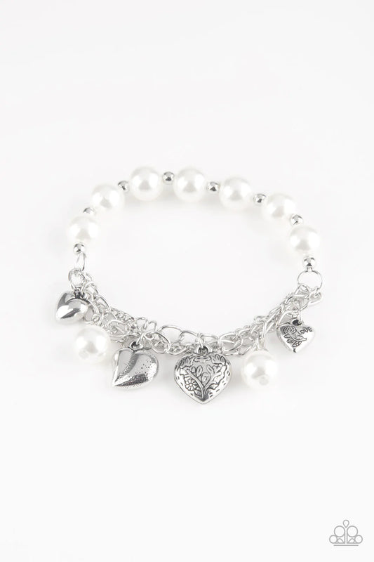 Paparazzi Bracelet ~ More Amour - White