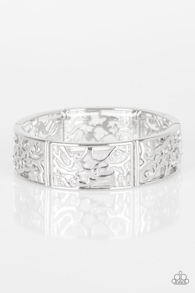 Yours and VINE - White - Paparazzi Bracelet Image