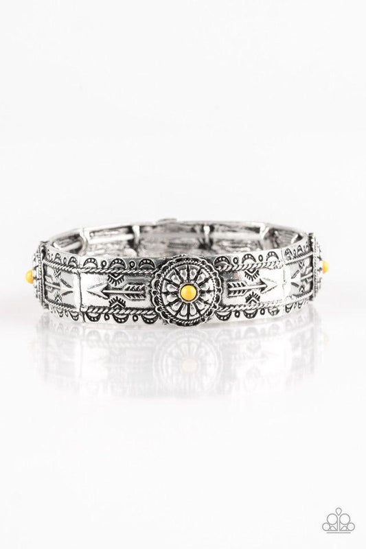 Paparazzi Bracelet ~ Southern Borders - Yellow