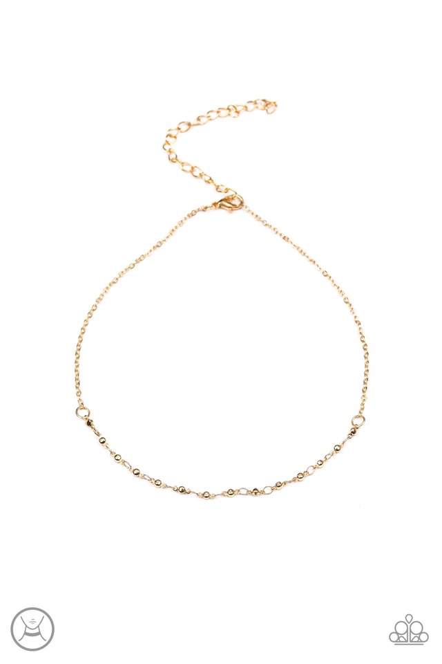 Take A Risk - Gold - Paparazzi Necklace Image