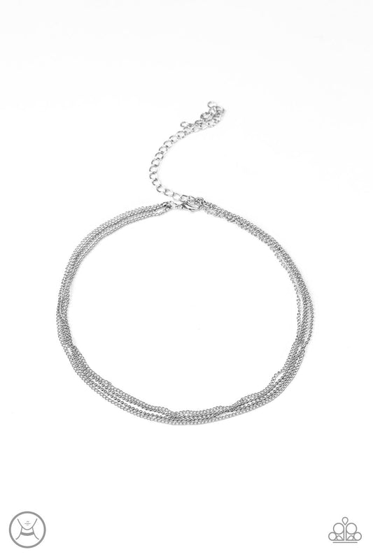 Paparazzi Necklace ~ If You Dare - Silver