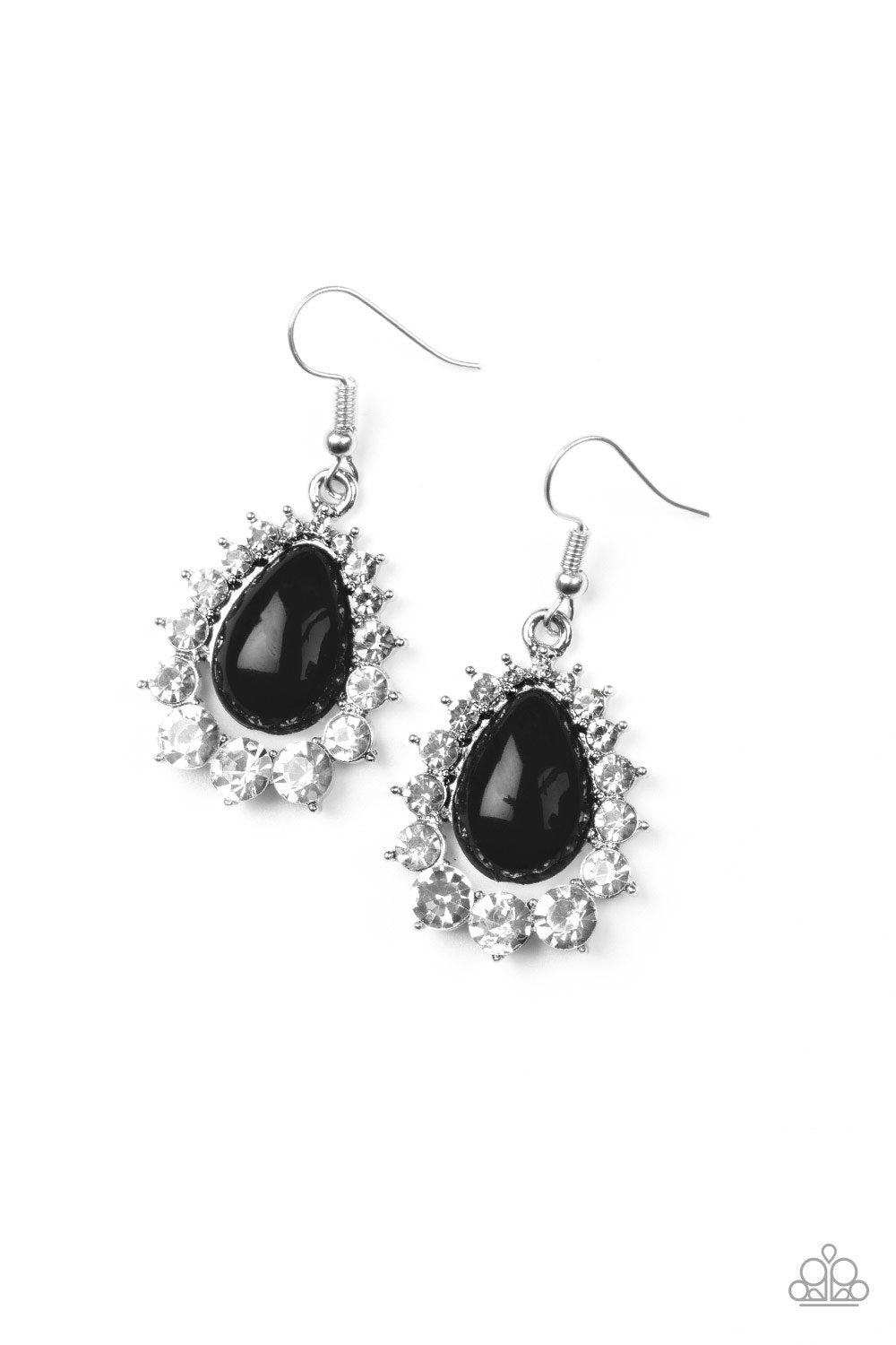 Paparazzi Earring ~ Regal Renewal - Black