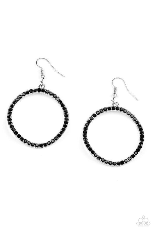 Paparazzi Earring ~ Stoppin Traffic - Black