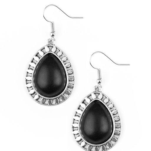 Paparazzi Earring ~ Sahara Serenity - Black