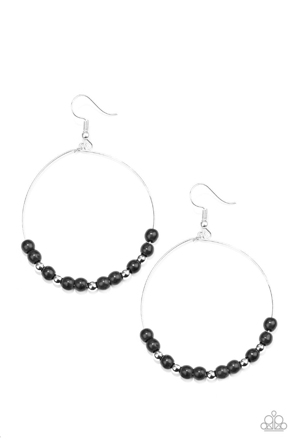 Paparazzi Earring ~ Stone Spa - Black