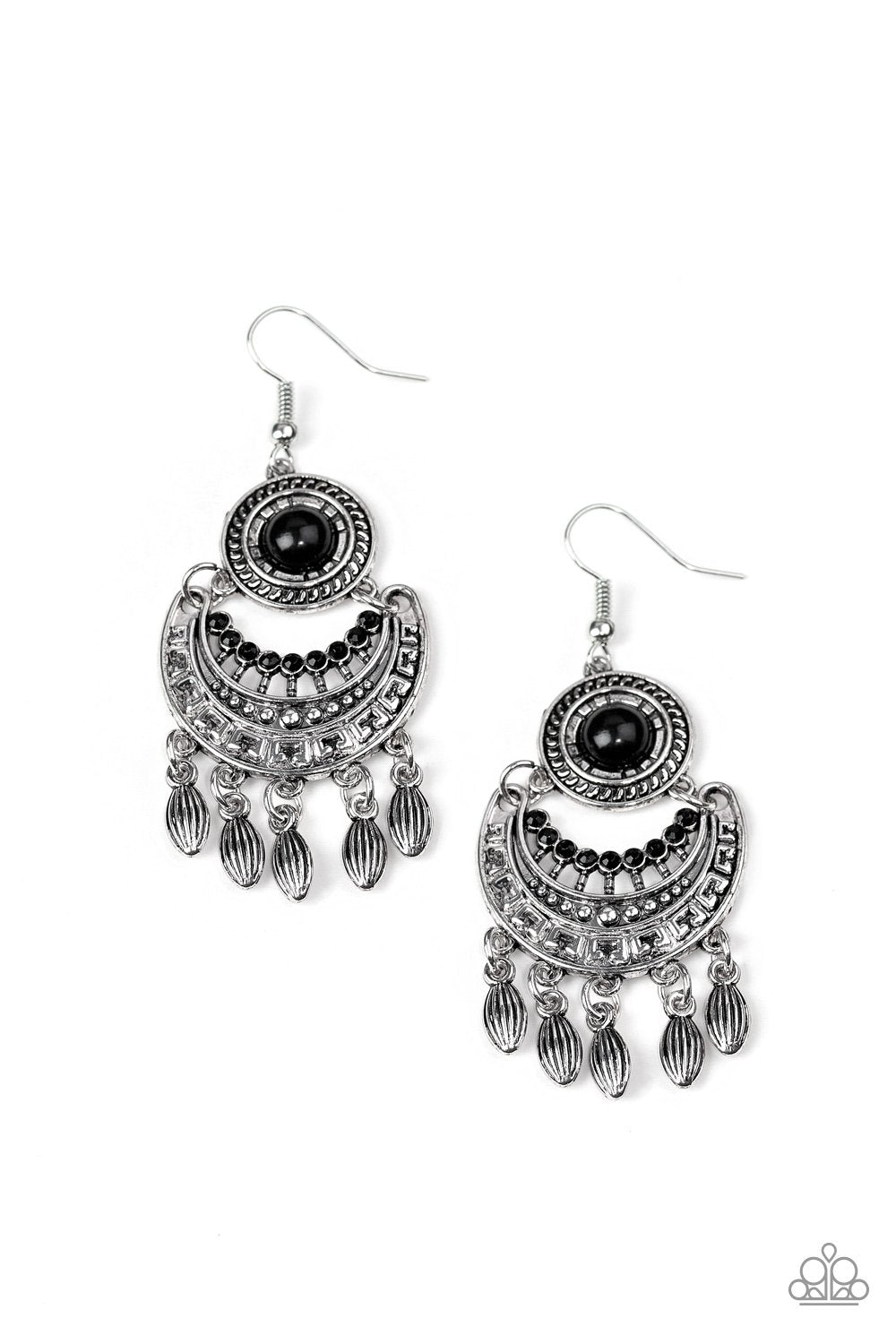 Paparazzi Earring ~ Mantra to Mantra - Black