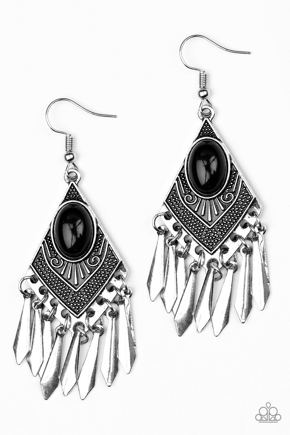 Paparazzi Earring ~ Mostly Monte-ZUMBA - Black