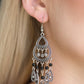 Eastern Excursion - Black - Paparazzi Earring Image