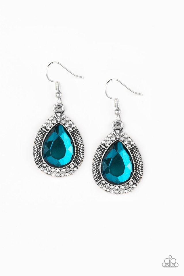 Paparazzi Earring ~ Grandmaster Shimmer - Blue