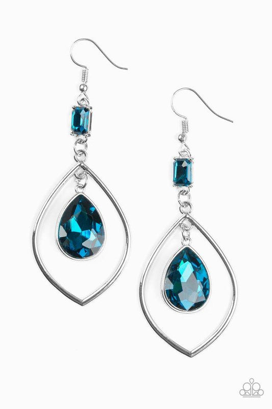 Paparazzi Earring ~ Priceless - Blue