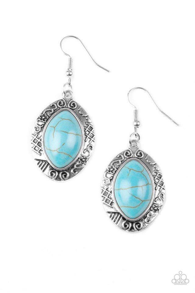 Aztec Horizons - Blue - Paparazzi Earring Image
