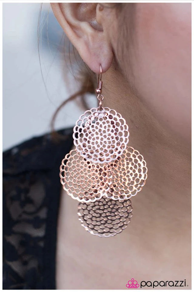 Paparazzi Earring ~ Penny Lane - Copper