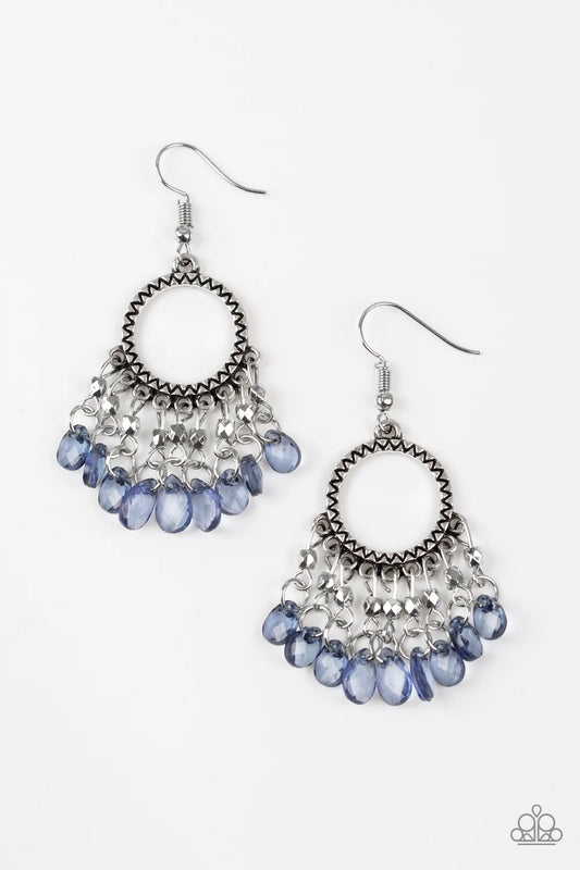 Paparazzi Earring ~ Paradise Palace - Blue