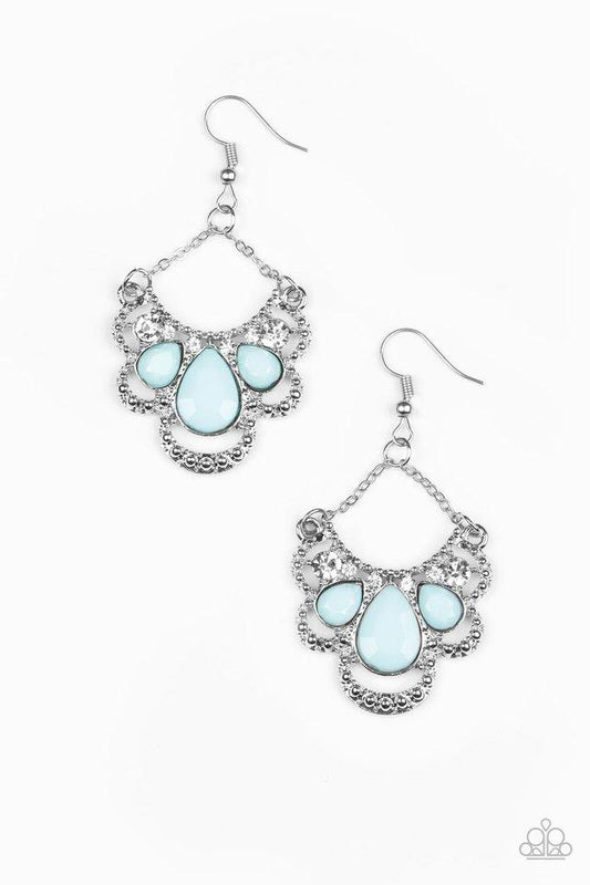 Paparazzi Earring ~ Caribbean Royalty - Blue