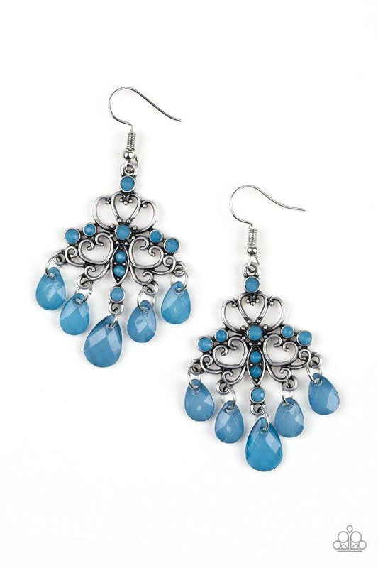 Paparazzi Earring ~ Dip It GLOW - Blue