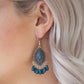 Private Villa - Blue - Paparazzi Earring Image