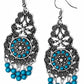 Courageously Congo - Blue - Paparazzi Earring Image