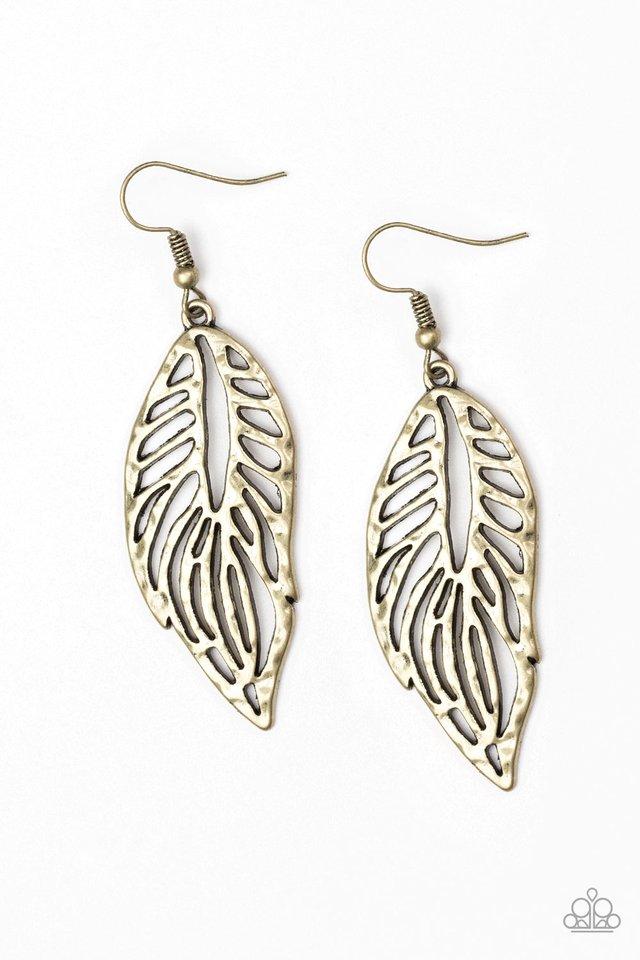 Paparazzi Earring ~ Come Home To Roost - Brass