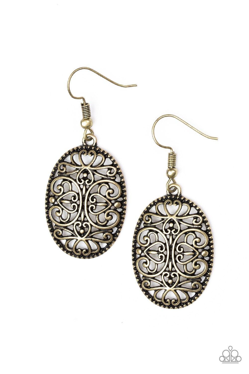 Paparazzi Earring ~ Wistfully Whimsical - Brass