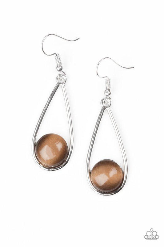 Paparazzi Earring ~ Over The Moon - Brown