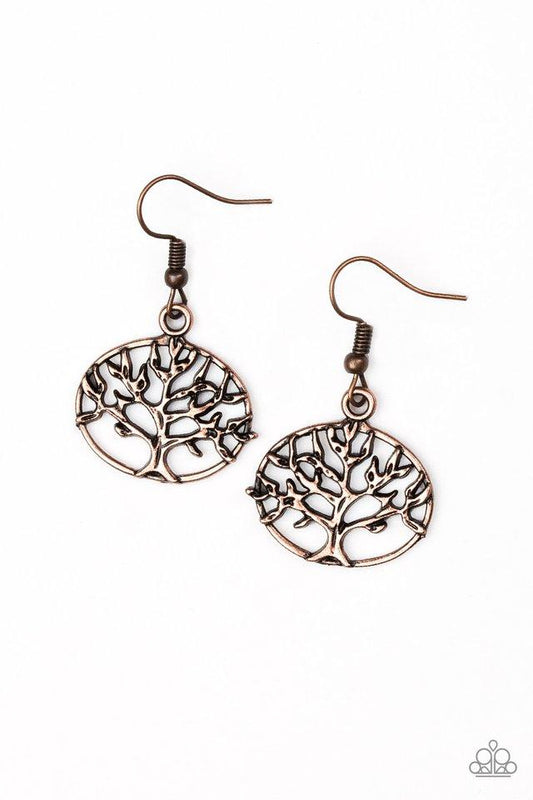 Paparazzi Earring ~ Dream TREEHOUSE - Copper