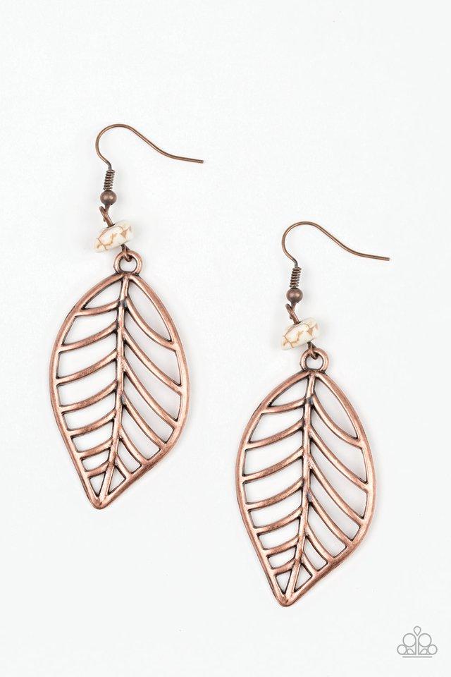Paparazzi Earring ~ BOUGH Out - Copper