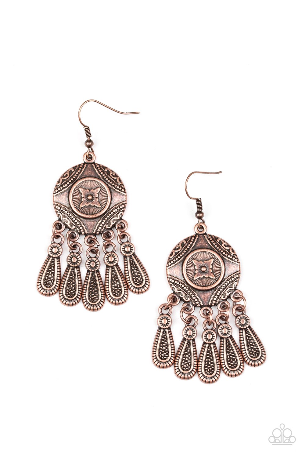 Paparazzi Earring ~ Whimsical Wind Chimes - Copper
