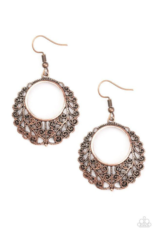 Paparazzi Earring ~ Grapevine Glamorous - Copper