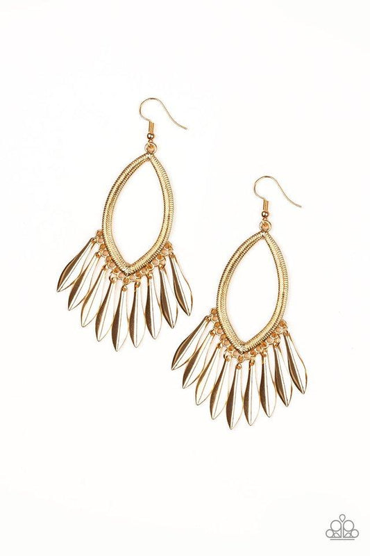 Paparazzi Earring ~ My FLAIR Lady - Gold