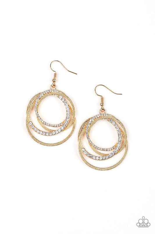 Paparazzi Earring ~ Elegantly Entangled - Gold