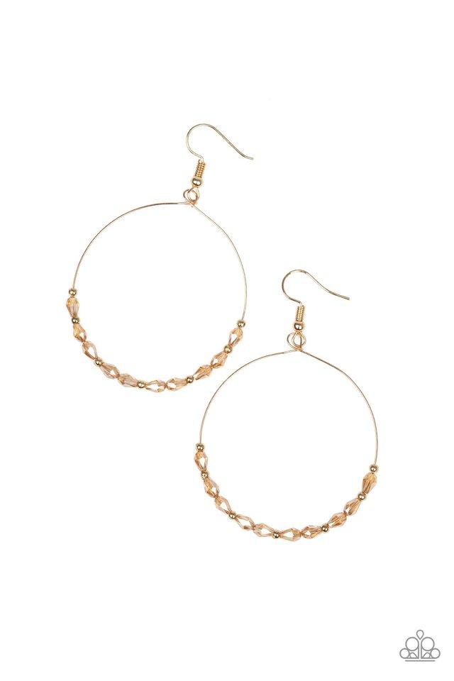 Paparazzi Earring ~ Prize Winning Sparkle - Gold