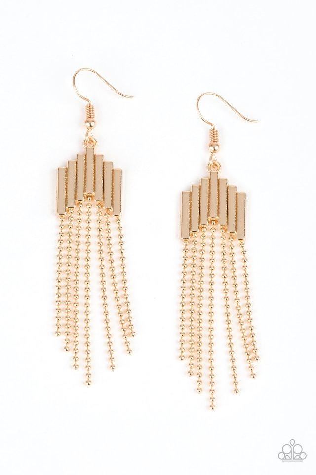 Paparazzi Earring ~ Radically Retro - Gold