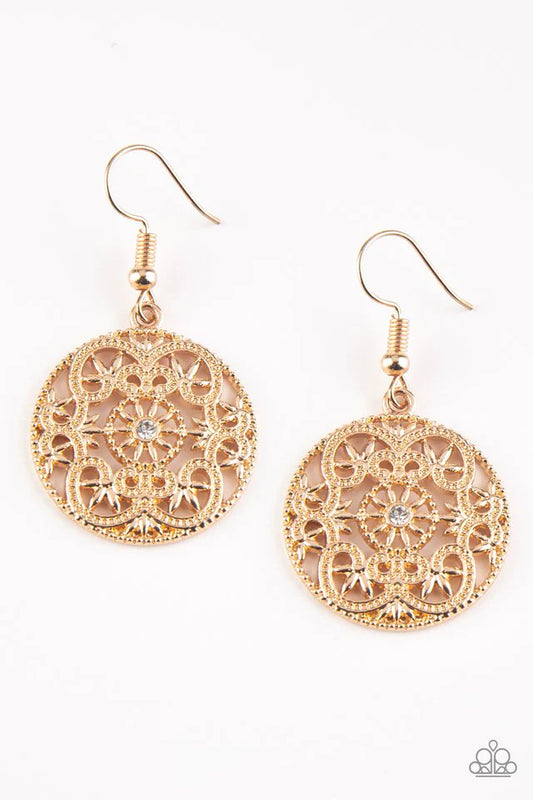 Paparazzi Earring ~ Rochester Royale - Gold