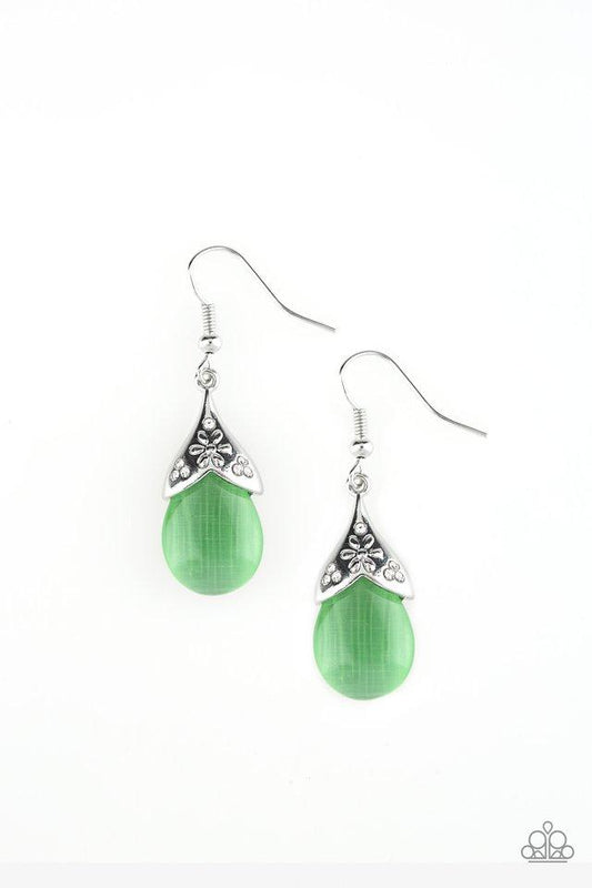Paparazzi Earring ~ Spring Dew - Green