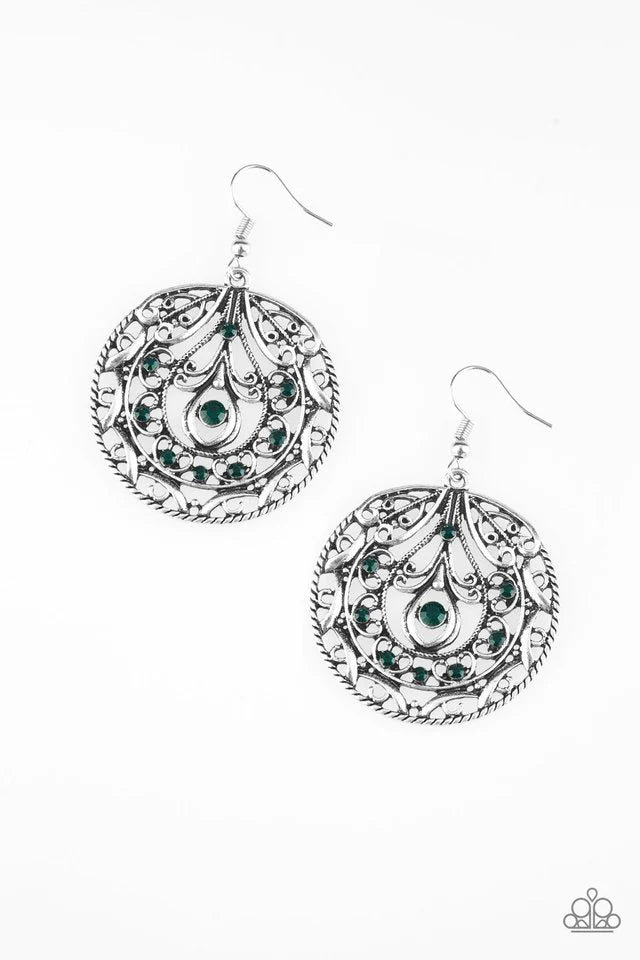 Paparazzi Earring ~ Choose To Sparkle - Green