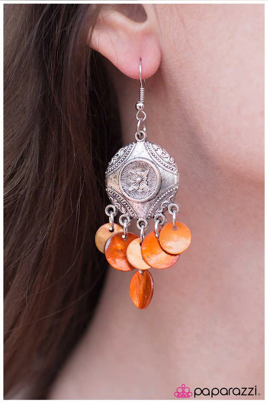 Paparazzi Earring ~ So Far, So Good - Orange