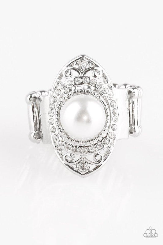 Paparazzi Ring ~ Pearl Posh - White