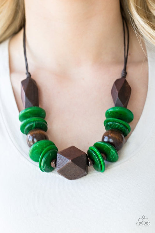Pacific Paradise - Green - Paparazzi Necklace Image