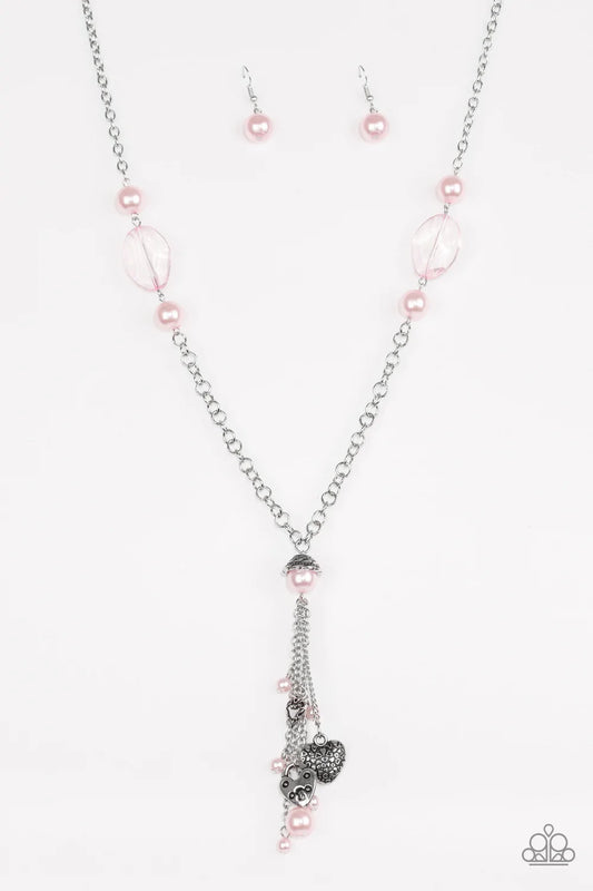 Paparazzi Necklace ~ Heart-Stopping Harmony - Pink