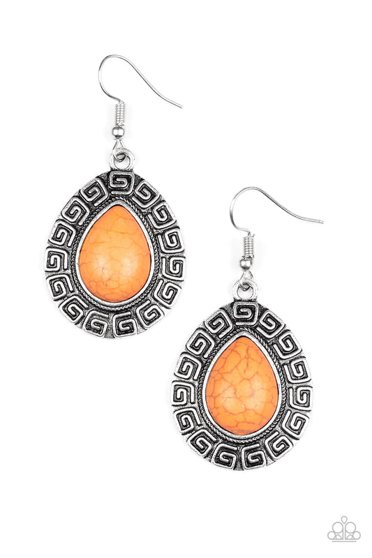 Paparazzi Earring ~ Tribal Tango - Orange