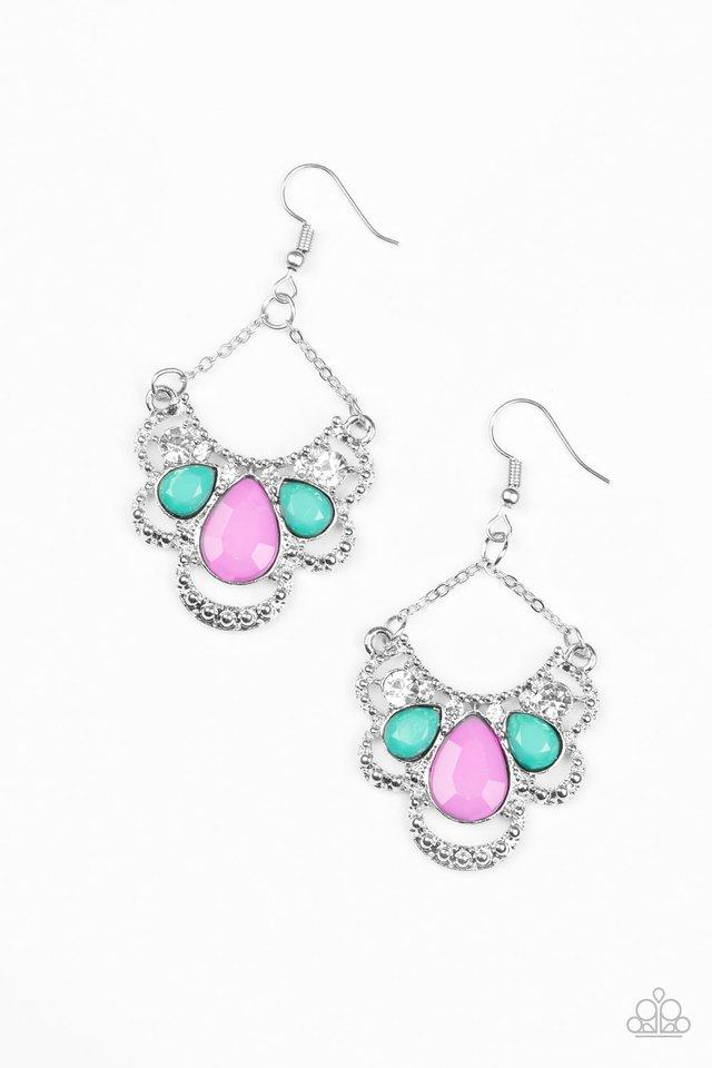 Paparazzi Earring ~ Caribbean Royalty - Multi