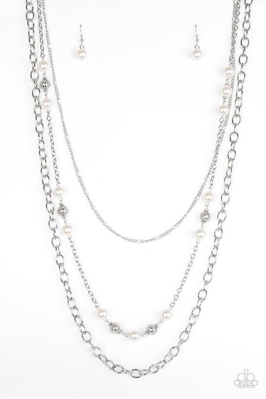 Paparazzi Necklace ~ Classical Cadence - White