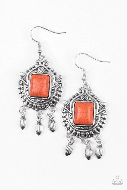 Paparazzi Earring ~ Open Pastures - Orange