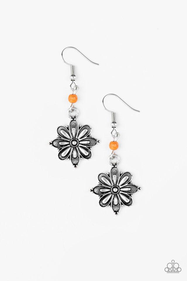 Paparazzi Earring ~ Cactus Blossom - Orange