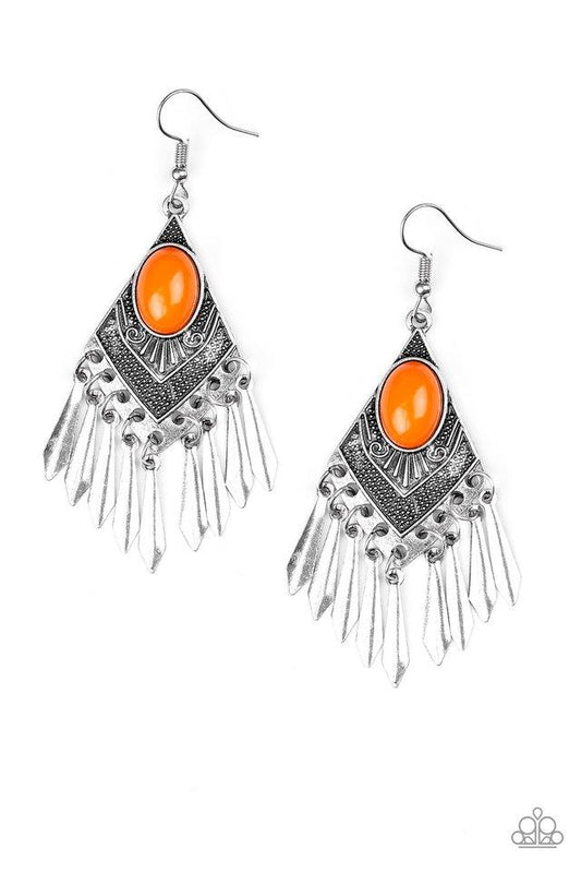 Paparazzi Earring ~ Mostly Monte-ZUMBA  - Orange