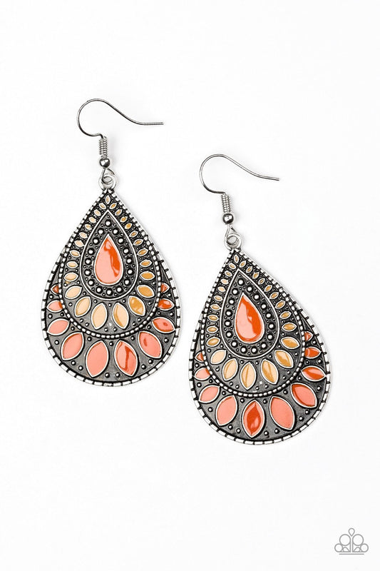 Paparazzi Earring ~ Westside Wildside - Orange