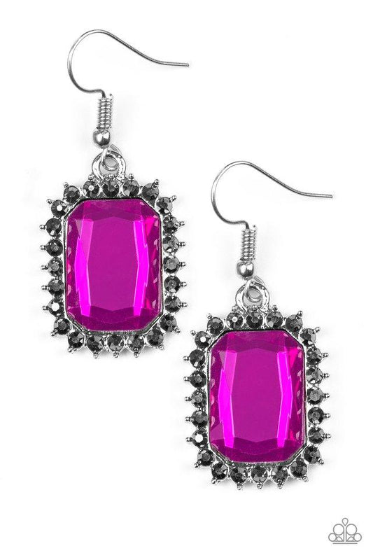 Paparazzi Earring ~ Downtown Dapper - Pink