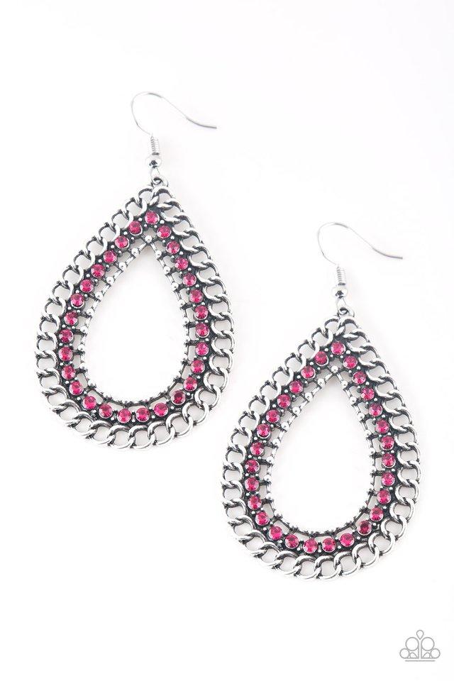 Paparazzi Earring ~ Mechanical Marvel - Pink